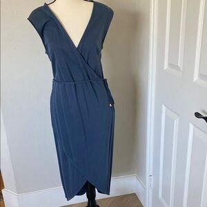 a new day Asymmetrical Navy Dress